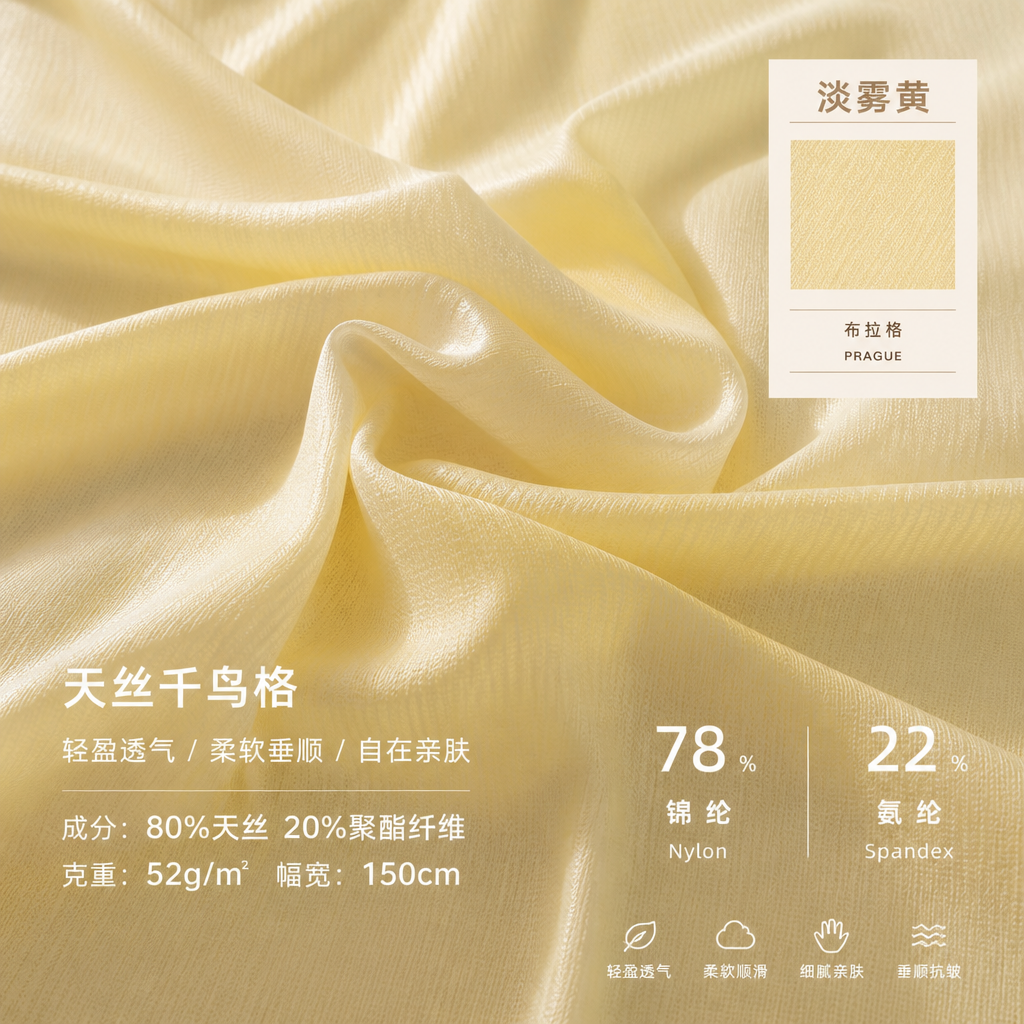 天丝千鸟格 产品图片 2