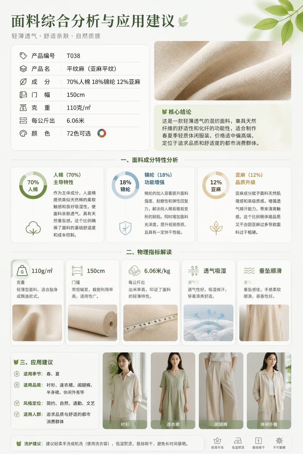 平纹麻（亚麻平纹） 产品图片 2
