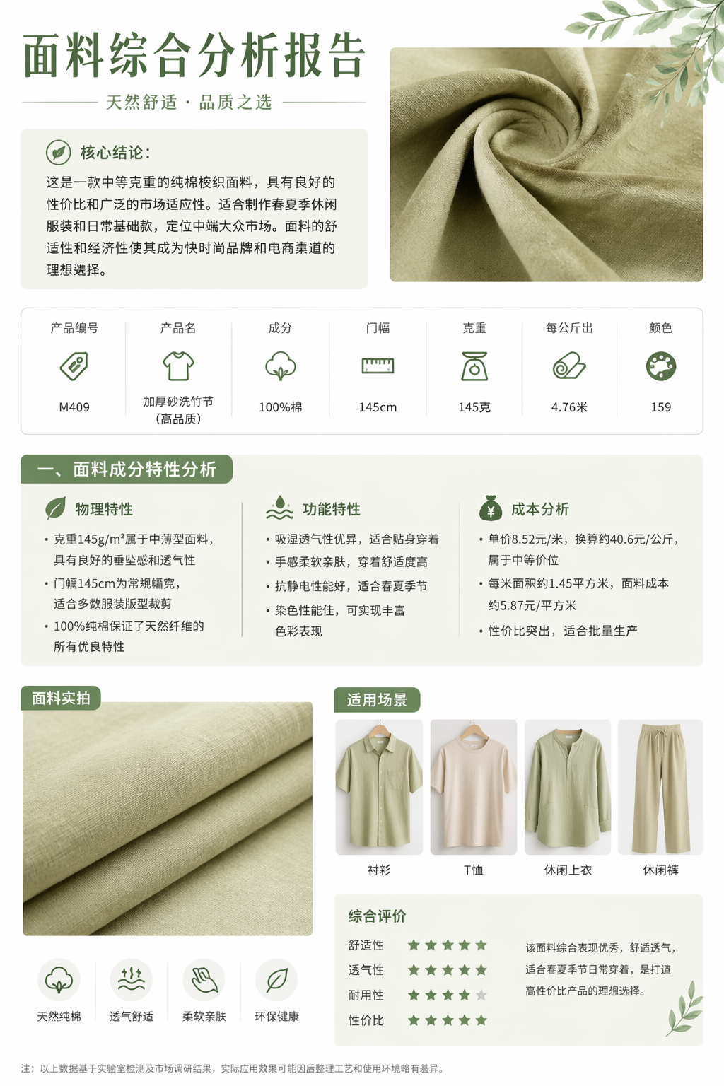 Heavy Sand-Washed Cotton Slub 产品图片 2